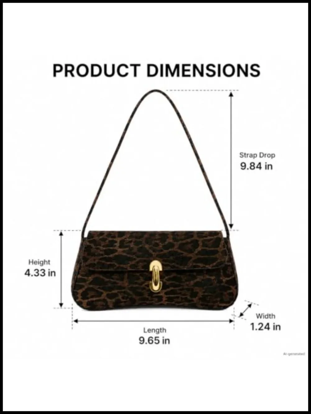 Leopard Print Leather Wristlet Clutch - Faux Leather Handbag